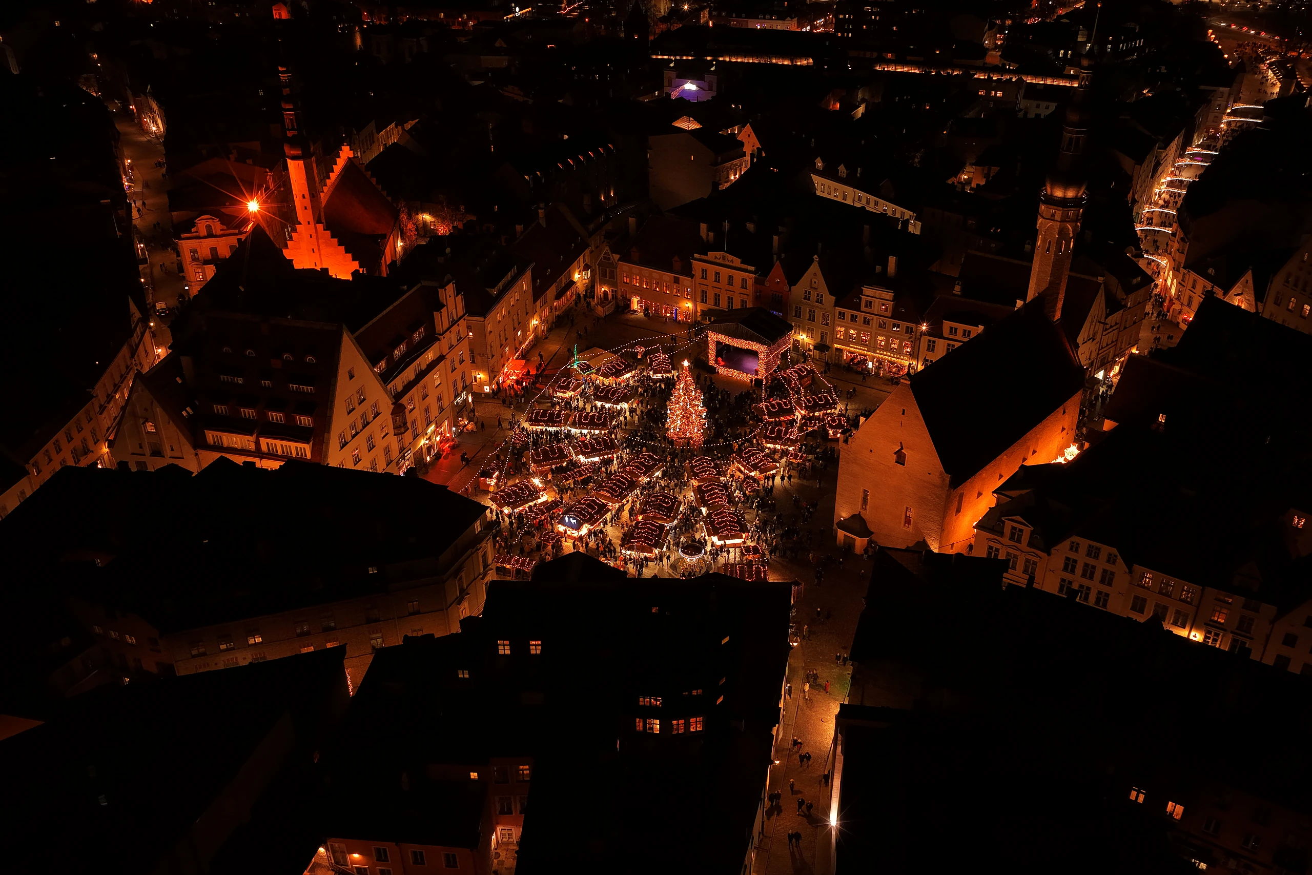 The Square at Night