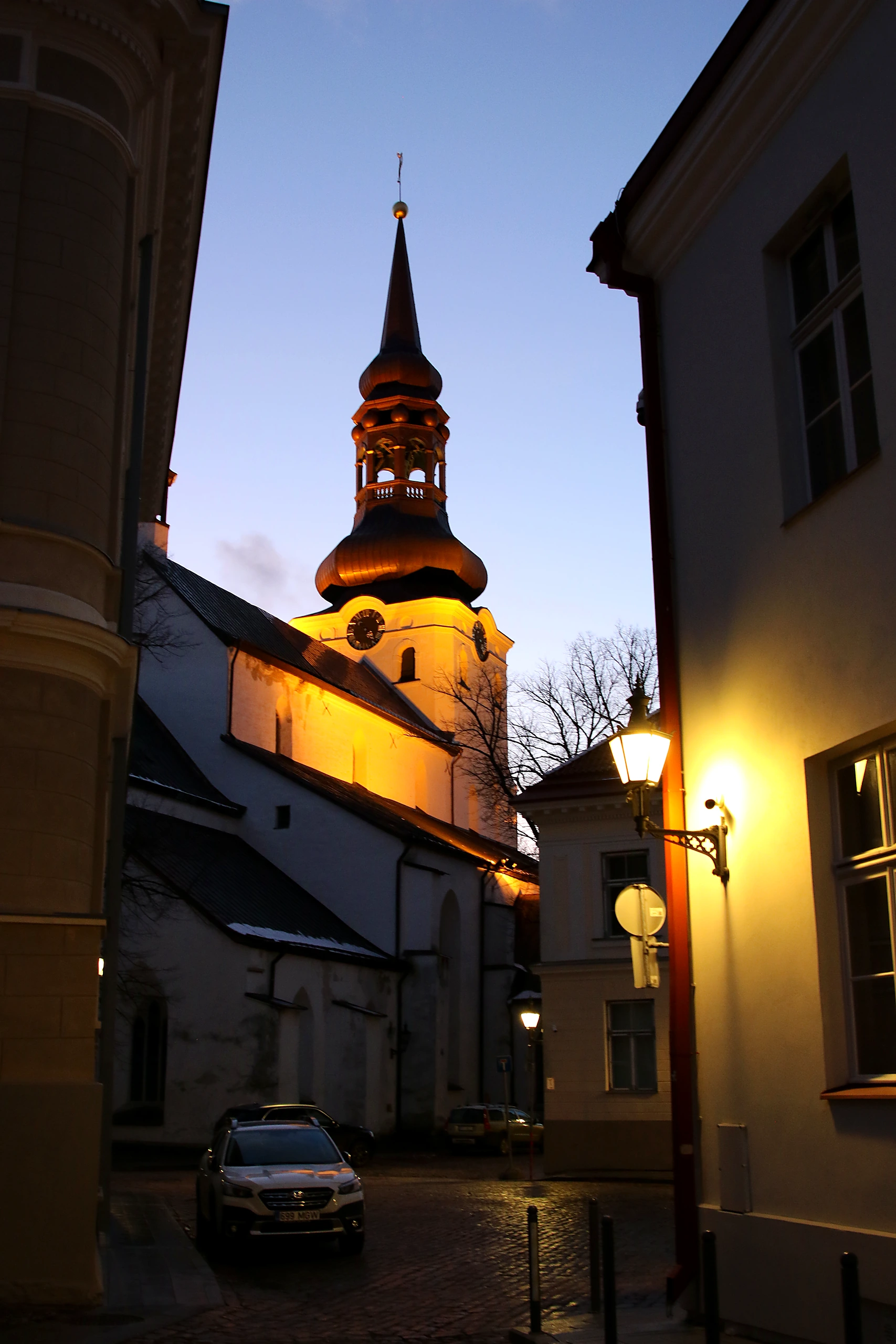 The Dome Church tower against a winter sky